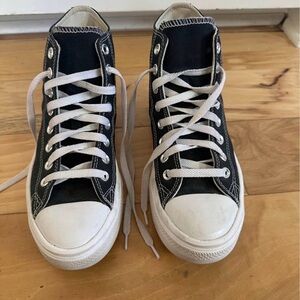 Black Converse High top platform sneakers